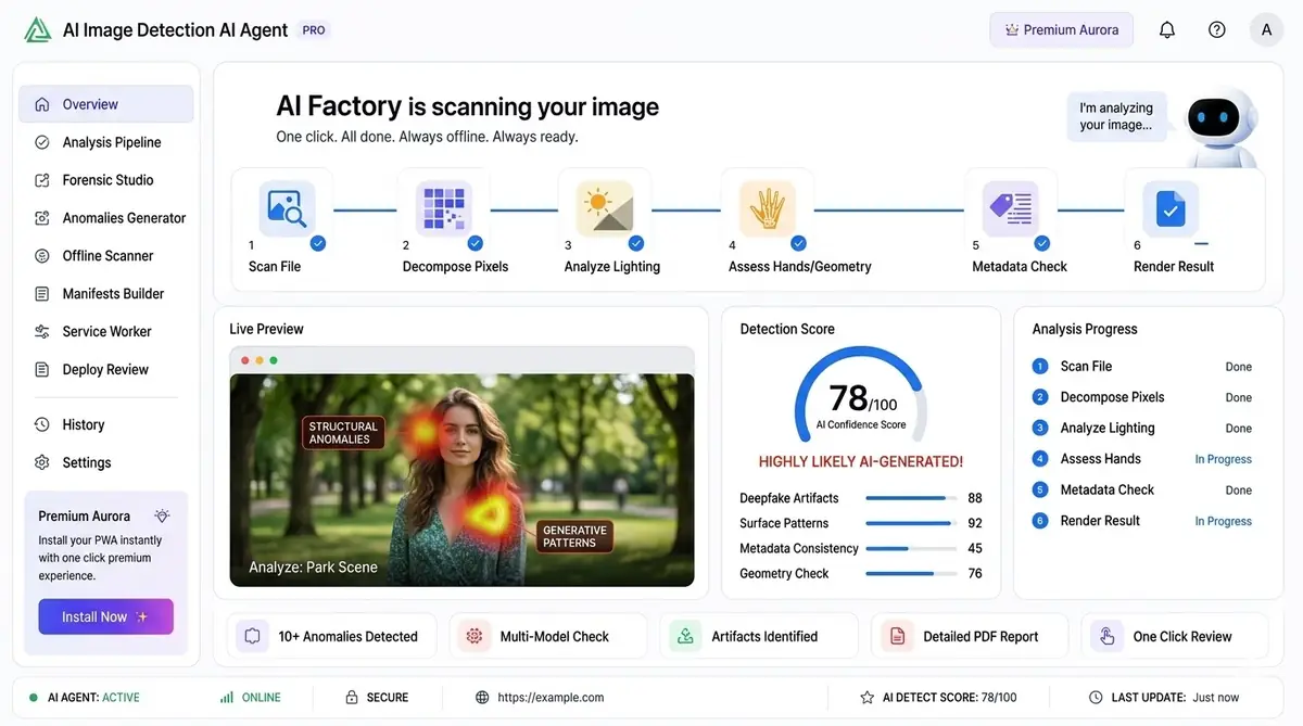 AI typosquatting monitor dashboard — example of the AI tool dashboard software